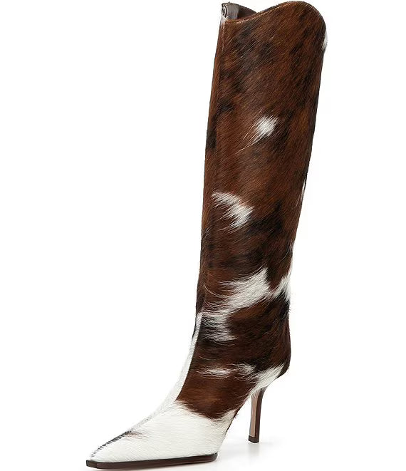 Wild Cow Print Hair Calf Tall Boots