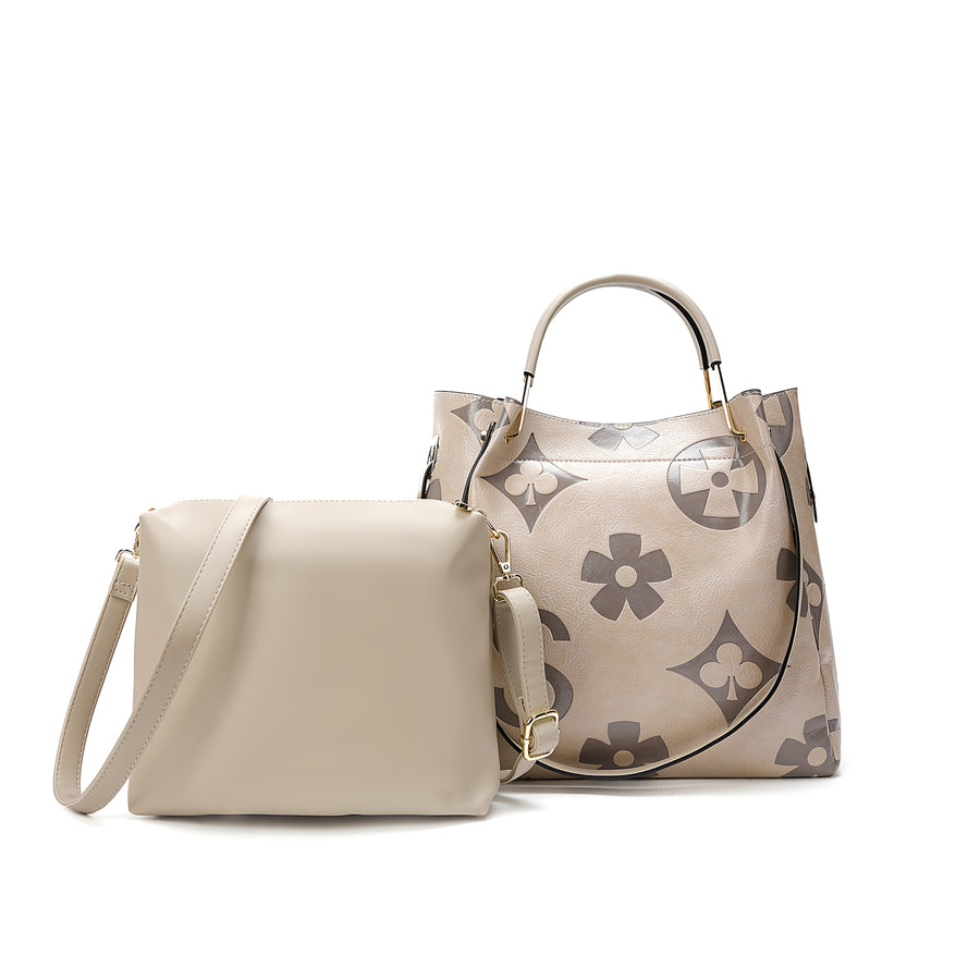 Color BLock Faux Leather Satchel Hand Bags With Straps