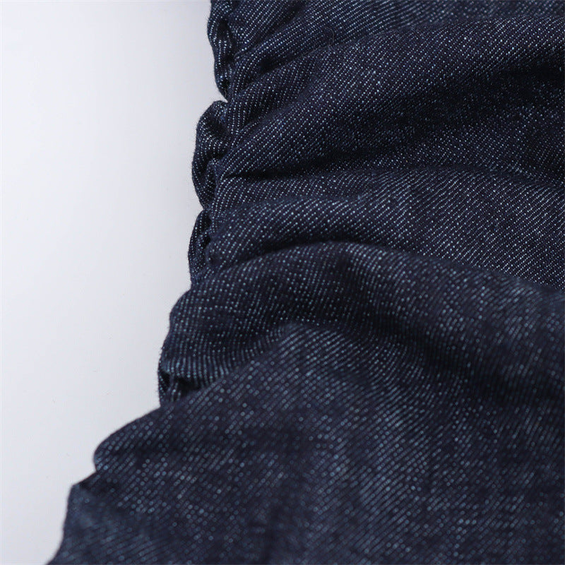 Slim Fit Denim Midi Dress