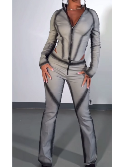 Inkjet Design Pants Set