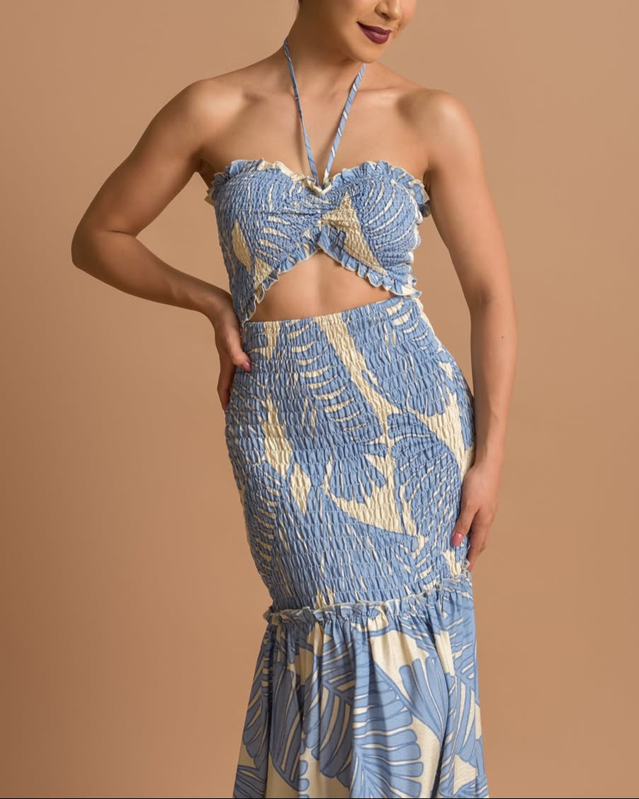 Katia Tropical Scrunch Maxi Dress