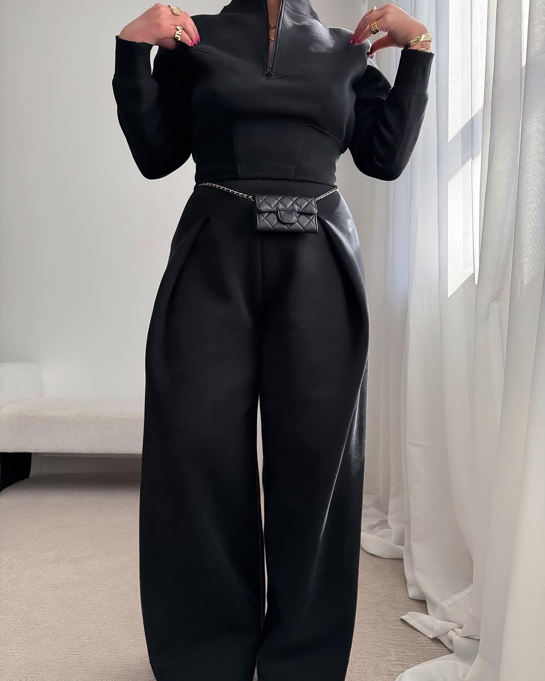 Side Zip Long Sleeve Tracksuit