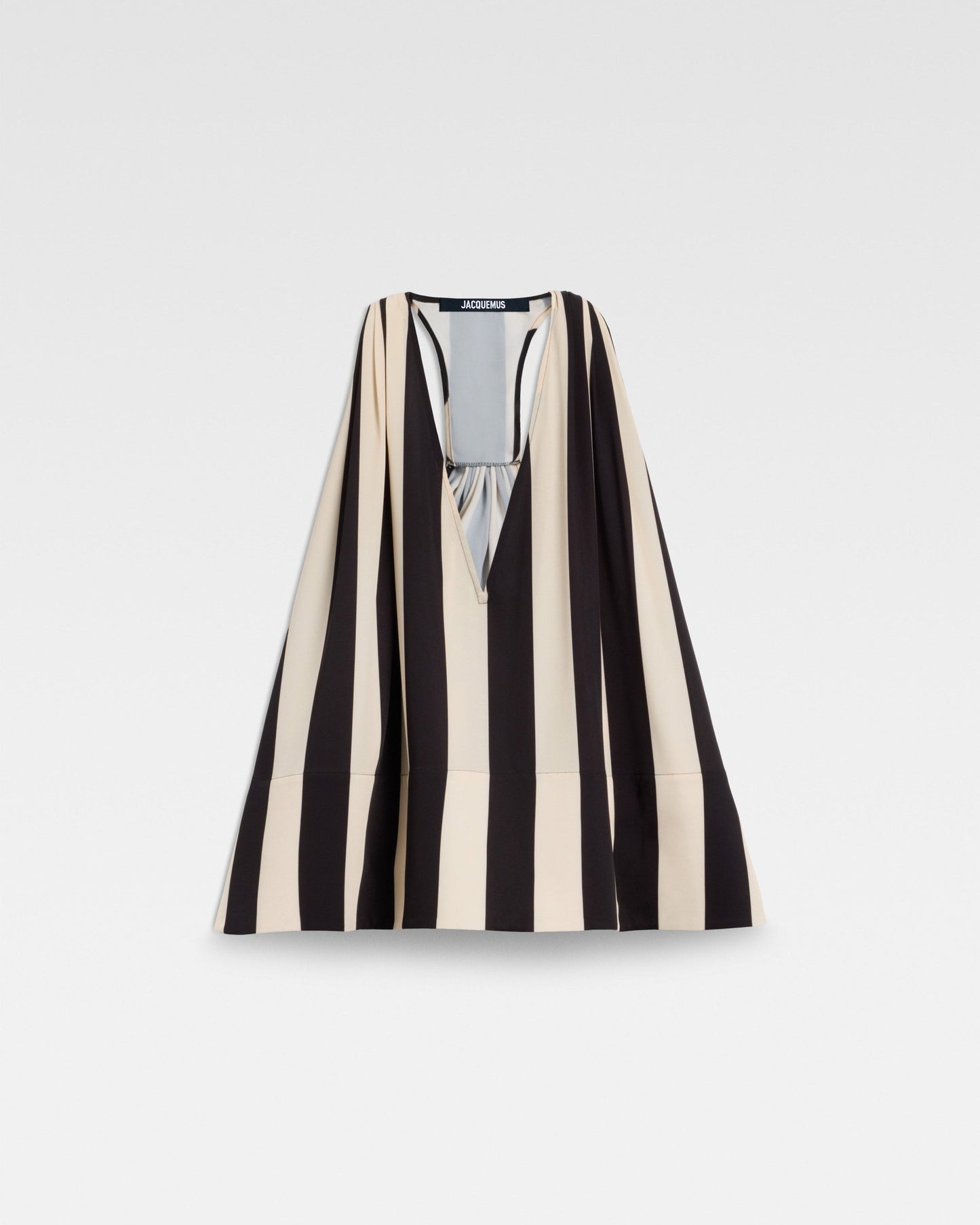 Halter Neck Black&white Vertical Striped Loose Vest