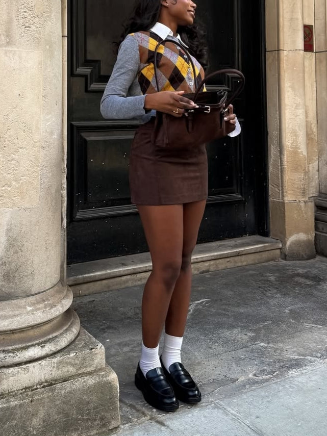 Vintage Argyle Knit Cardigan – Preppy Retro Style