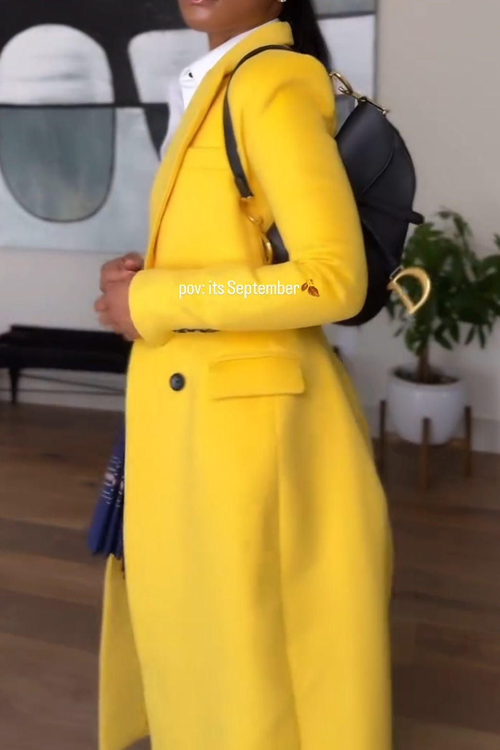 Bright Yellow Wool Coat