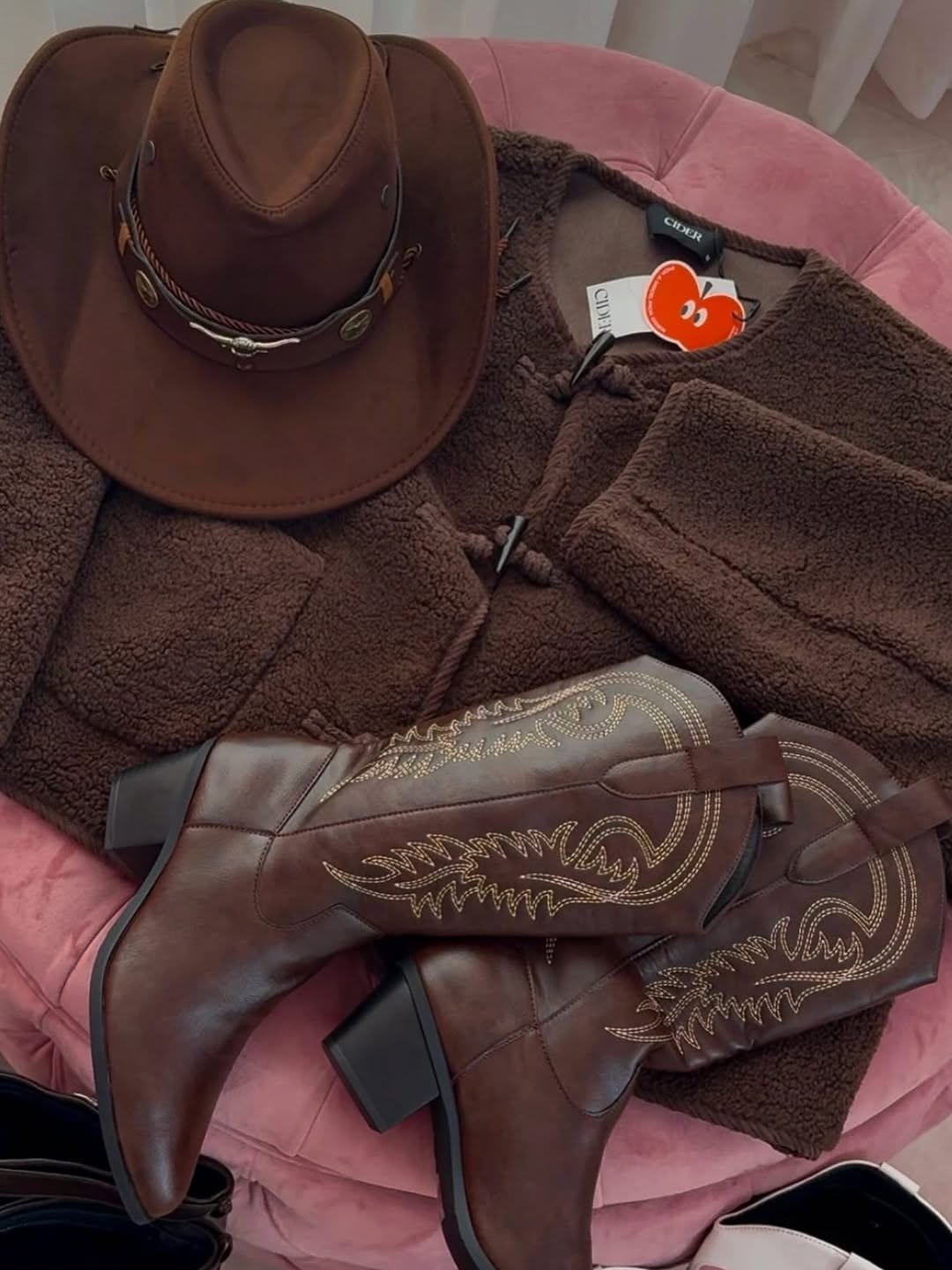 Printed wide-barreled riding boots