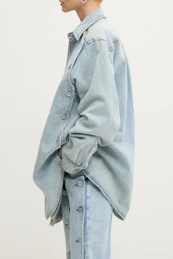 Blue Snap Off Denim Shirt