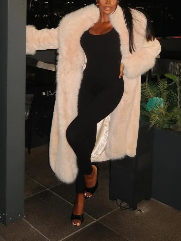 Shaggy Faux Fur Long Coat