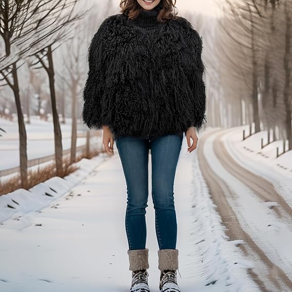 Mongolian Faux Fur Shaggy Coat