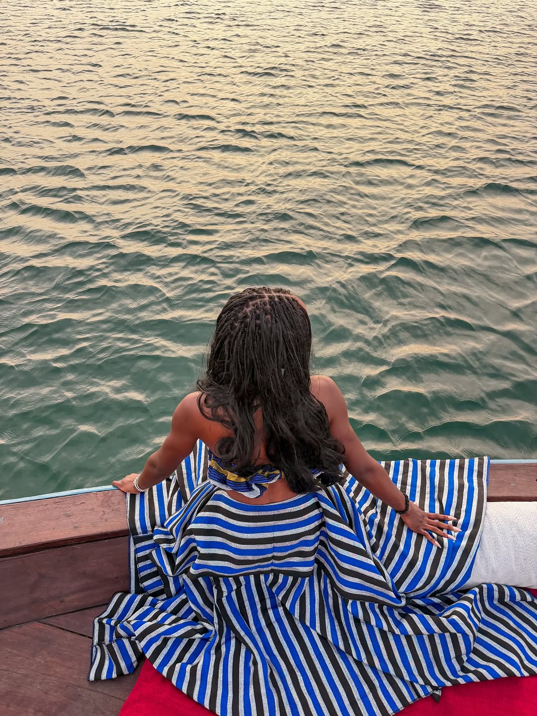 Striped Bandeau Top & Skirt Set