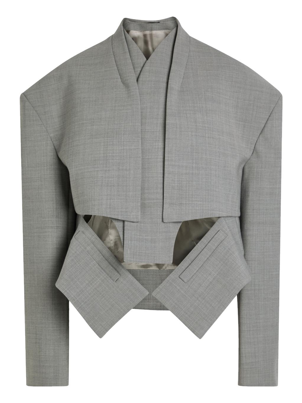 Mode Cut-out Woven Jacket