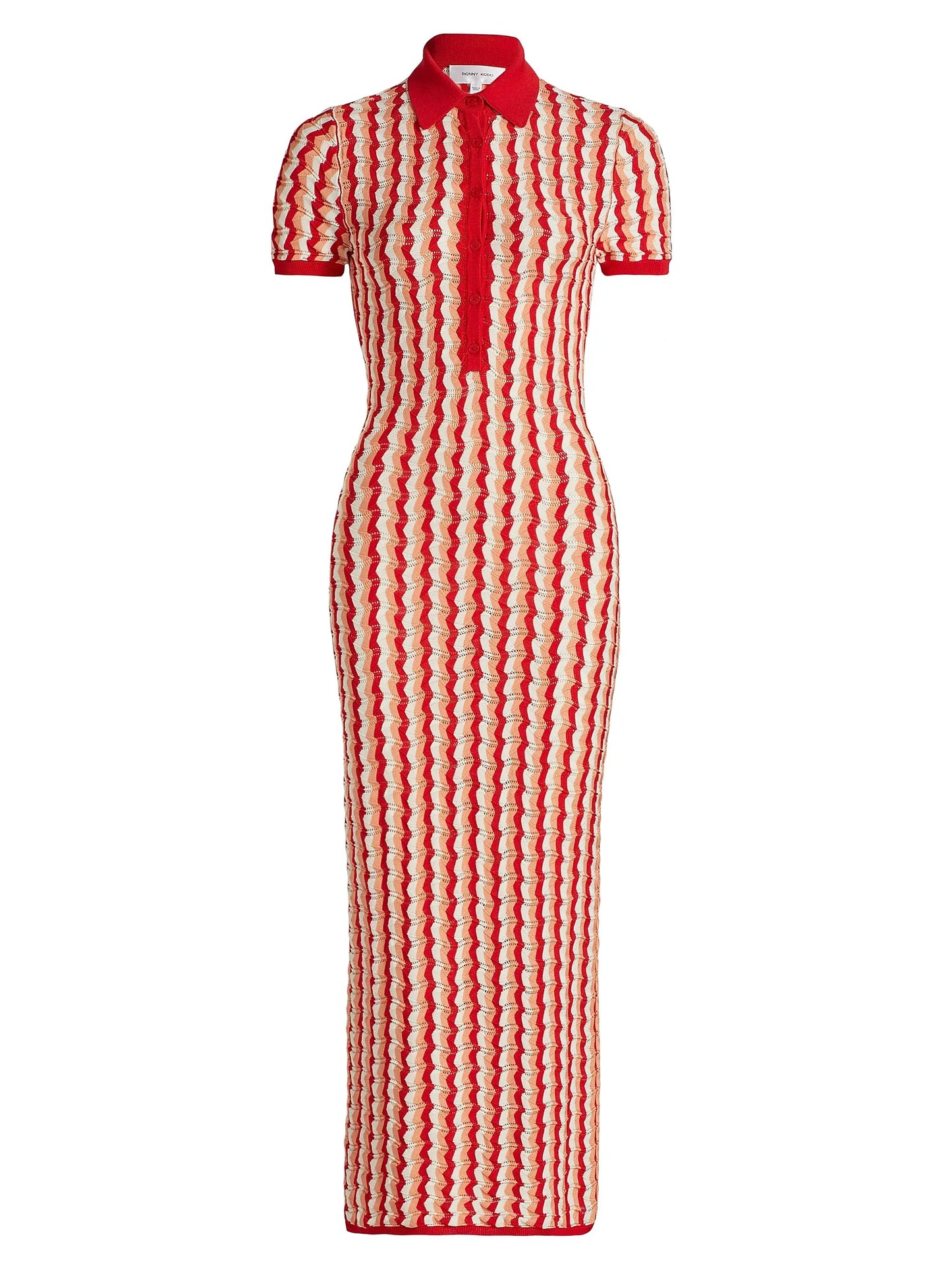 Quinlan Striped Pointelle-Knit Maxi Dress