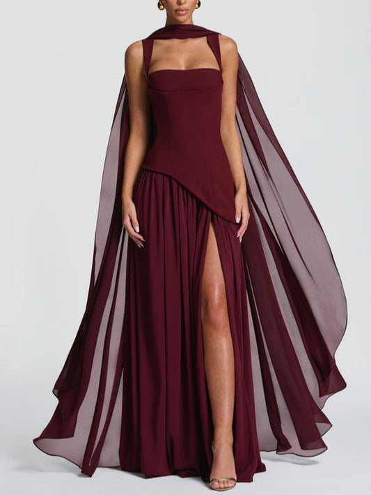 Tullulah Maxi Dress - Cherry Lacquer