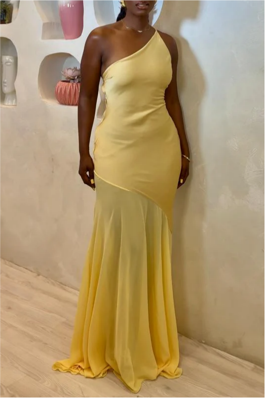 Ethereal One-Shoulder Maxi Dress