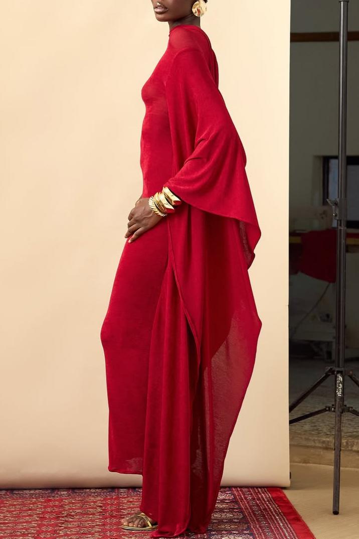 Backless Maxi Robe Dress