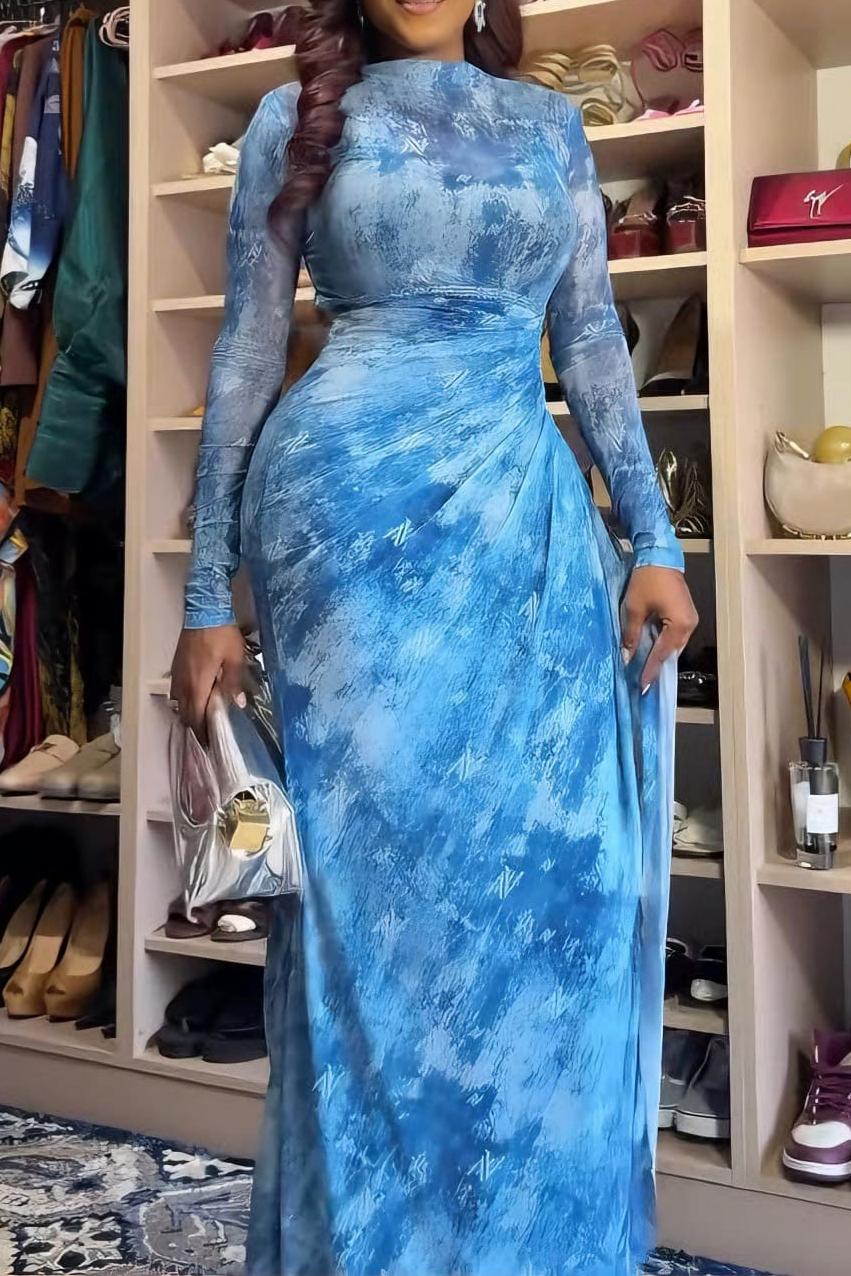 Arctic Dye Luxury Maxi Dress