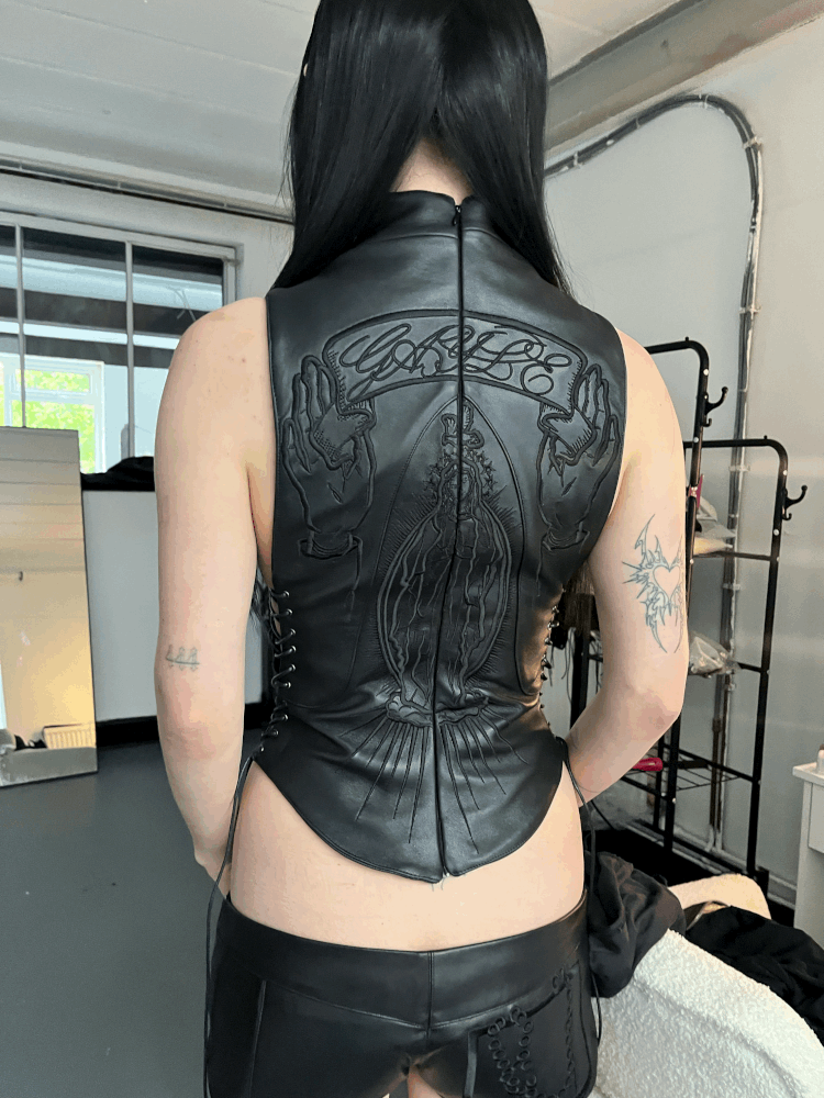 Embroidered Leather Bodice