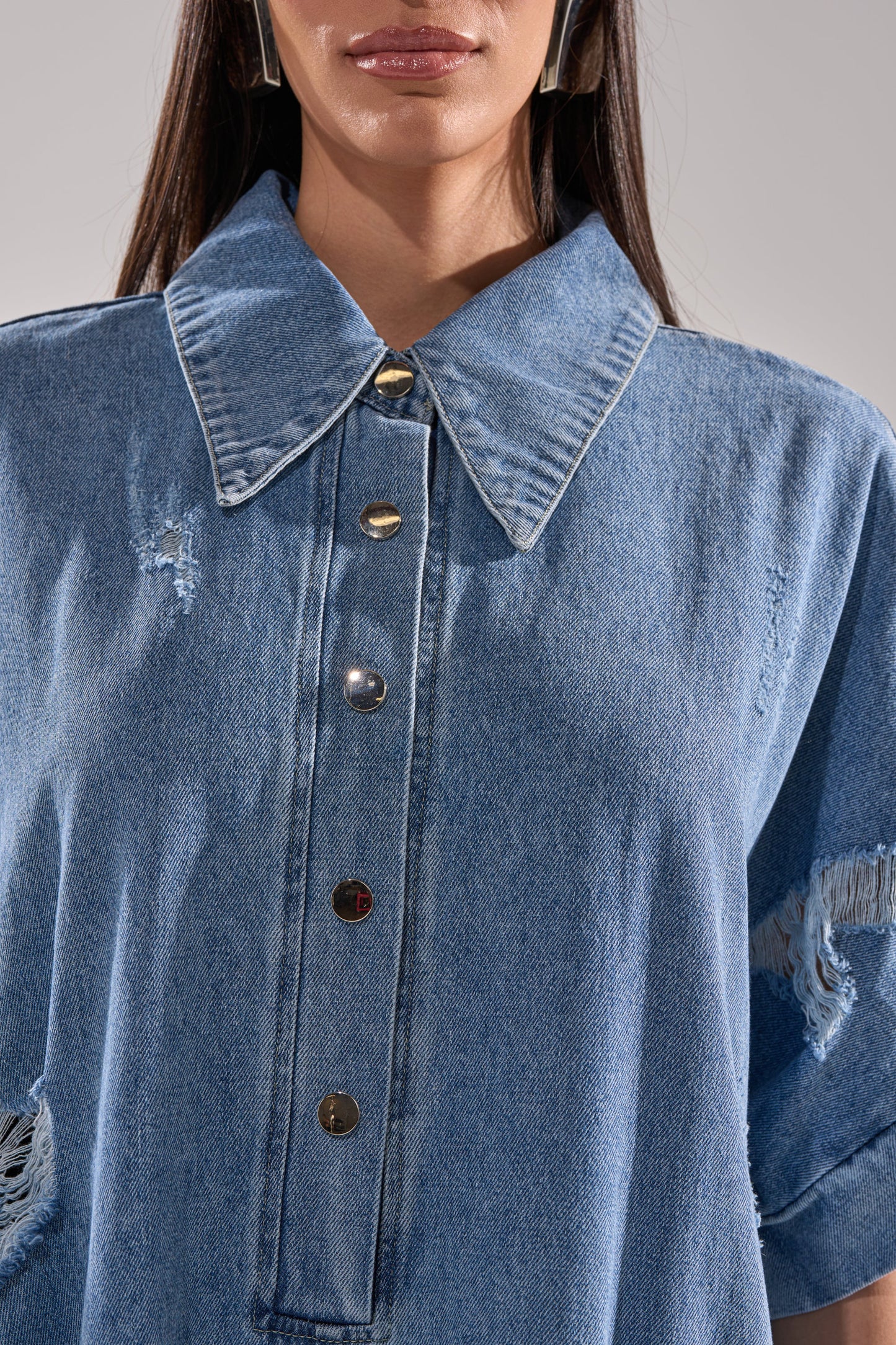 Oversized Loose Fit Denim Jumpsuit