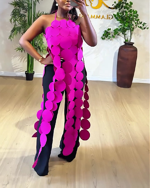 Sleeveless Backless Hollow Dress