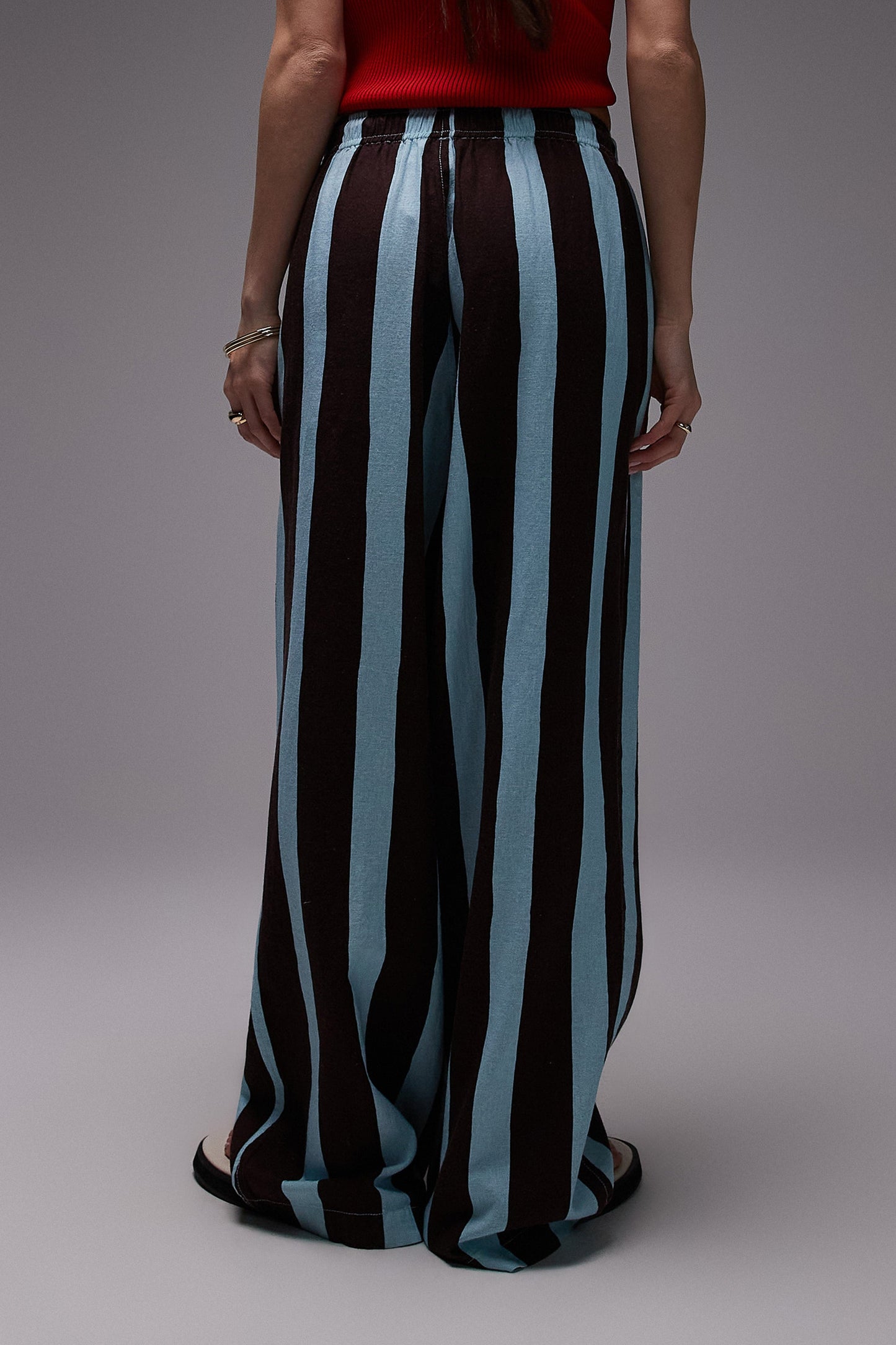 Stripe Blend Drawstring Pants