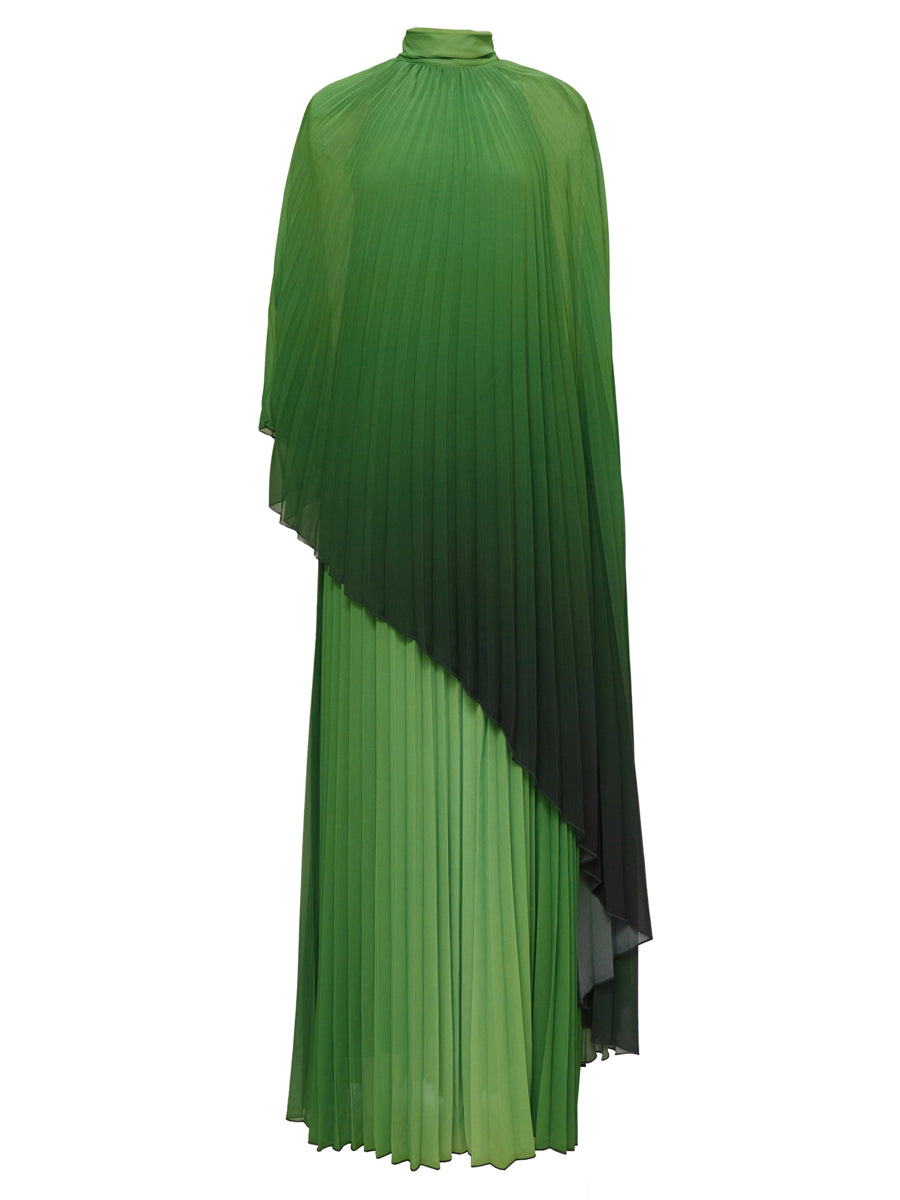 Asymmetric Hem Pleated Dress