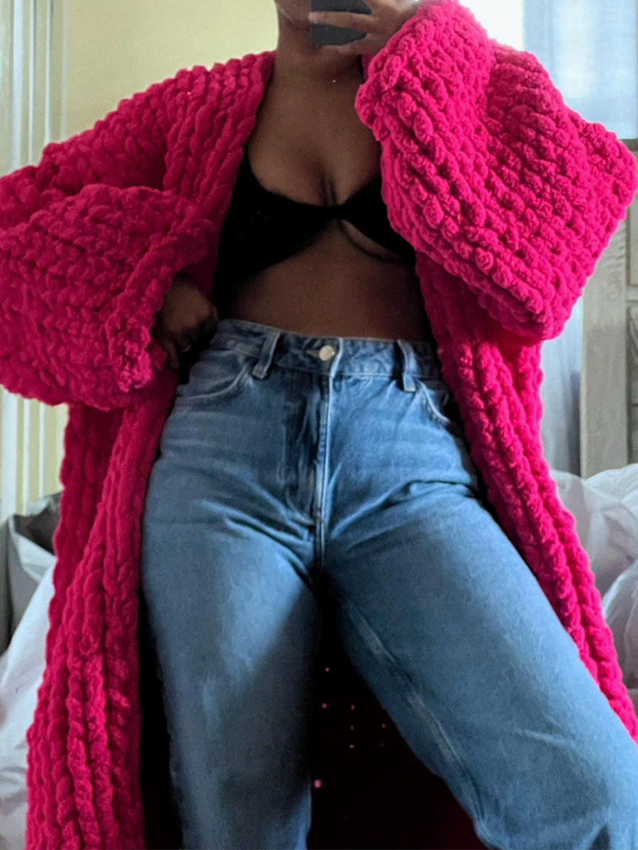 Thickened Sweater Loose Long Cardigan