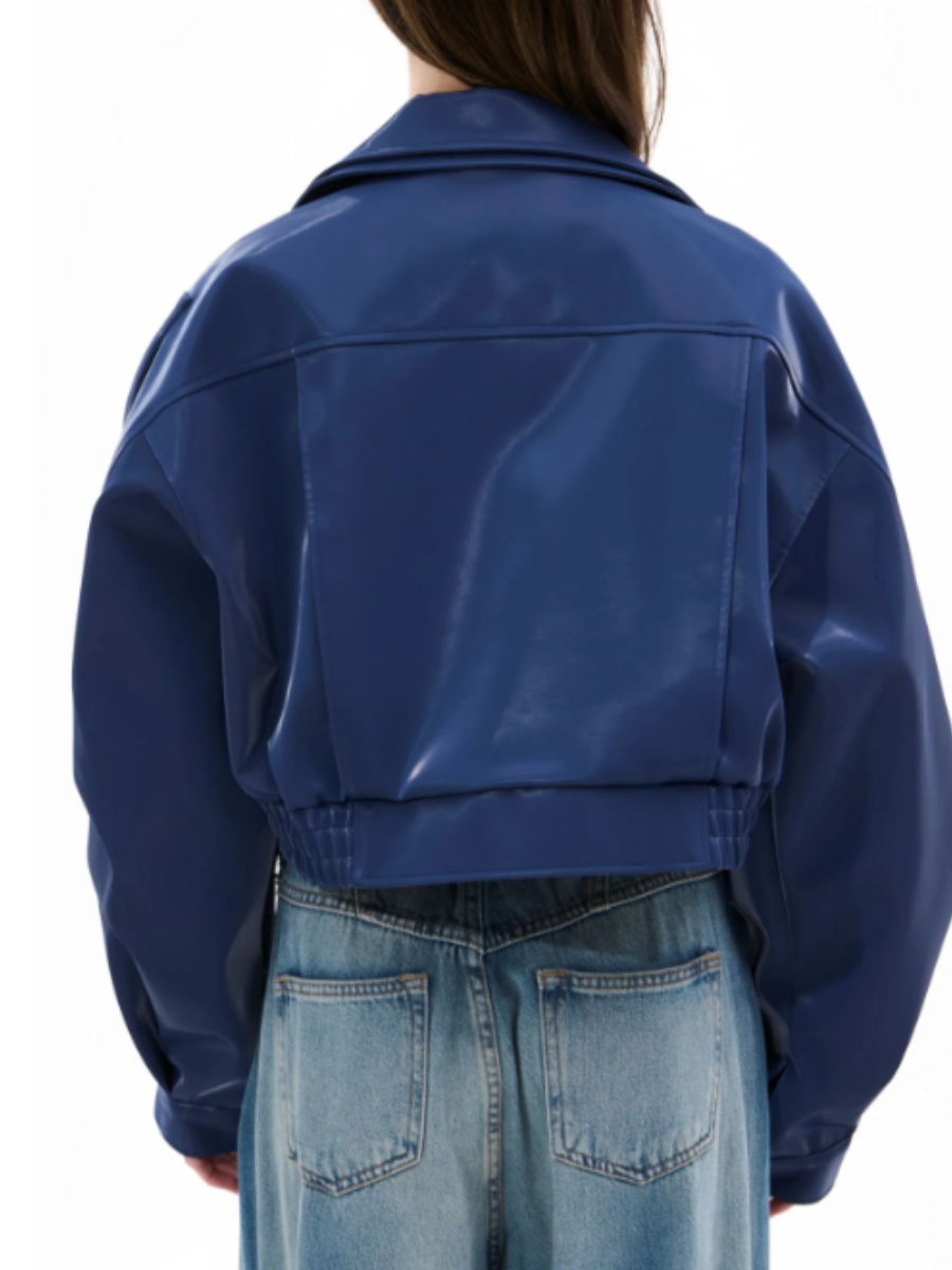 Ambilight Faux Leather Biker Jacket