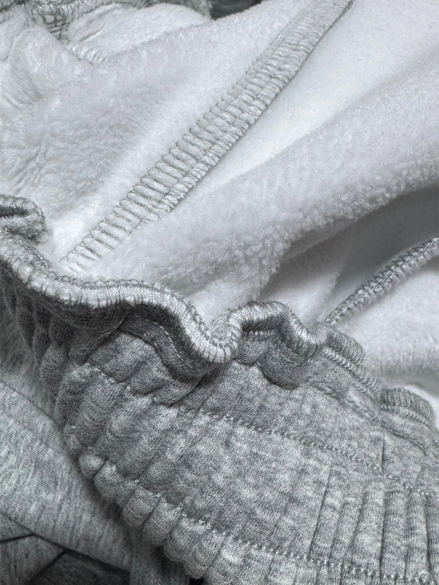 Tassel Wrap Belt Fleece-lined Pants