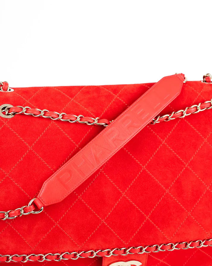 Double-C Suede XXL Classic Flap Bag