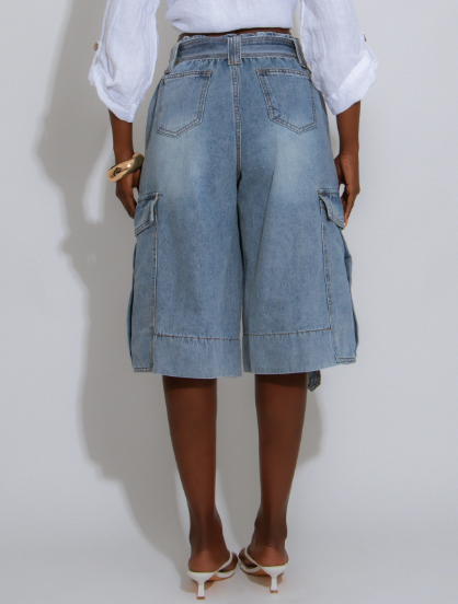 Chill Cargo Denim Shorts