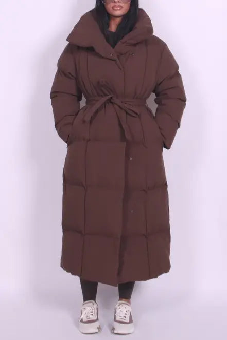 Longline puffer Brown