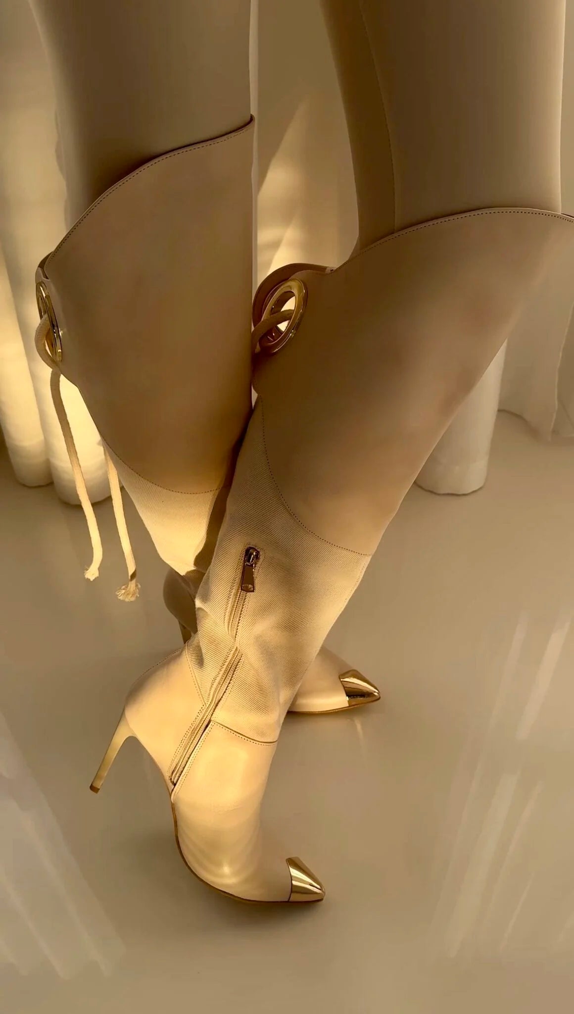 Ring Detail Stiletto Boots