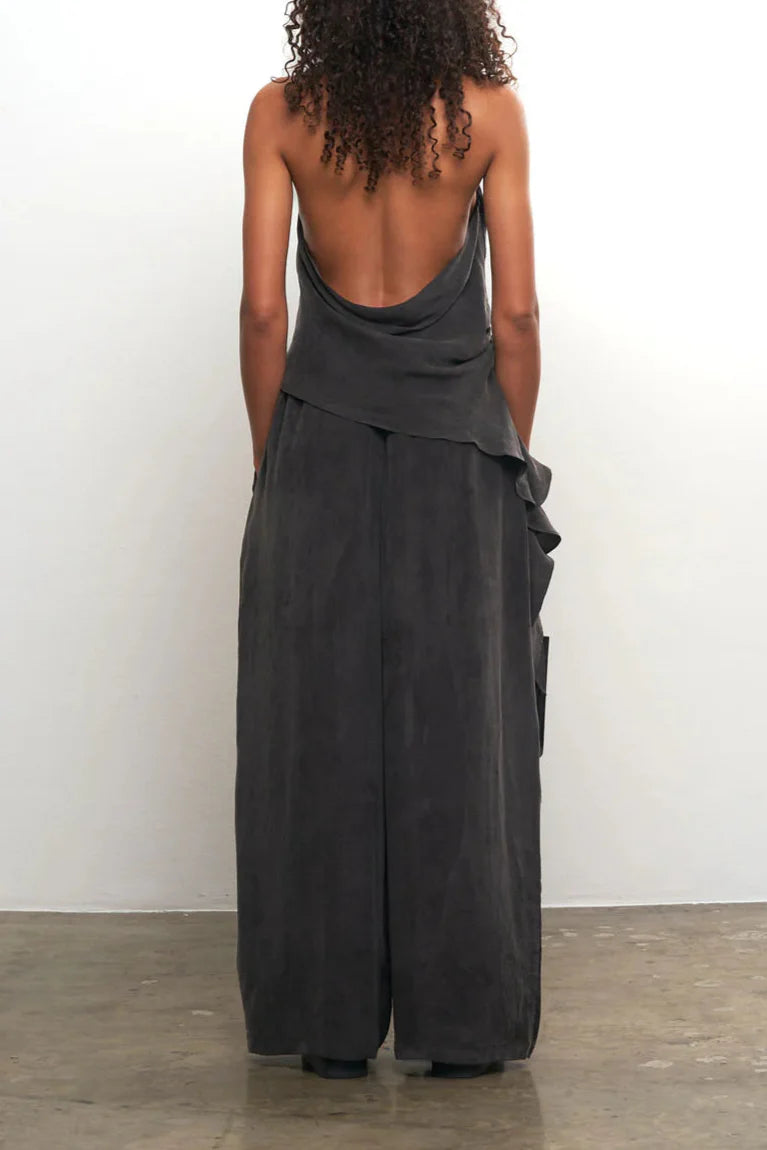 Cupro Draped Set -Top & Wide Leg Pant