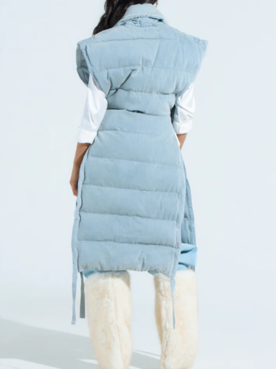 Light Denim Down Vest