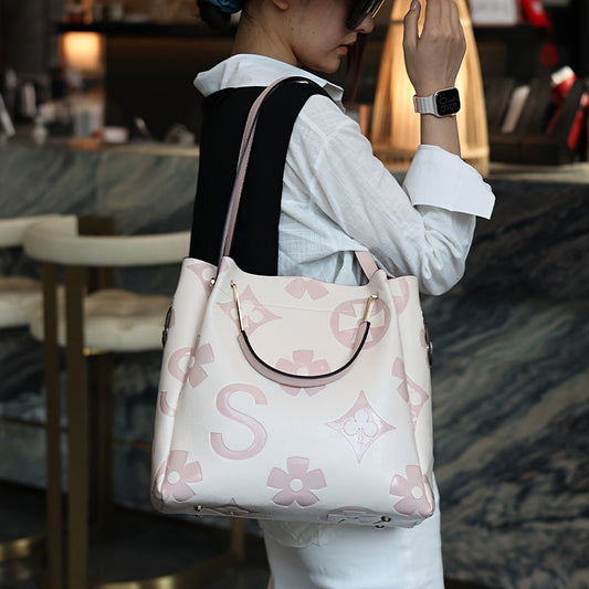 Color BLock Faux Leather Satchel Hand Bags With Straps