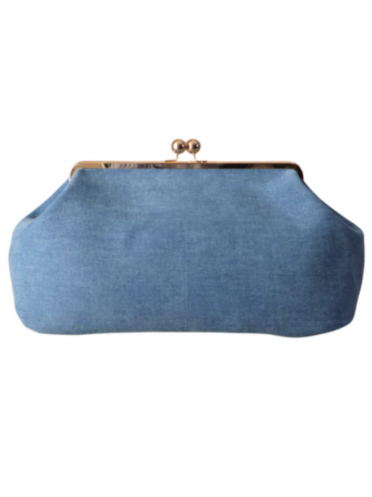 Denim Oversized Tailored Clutch