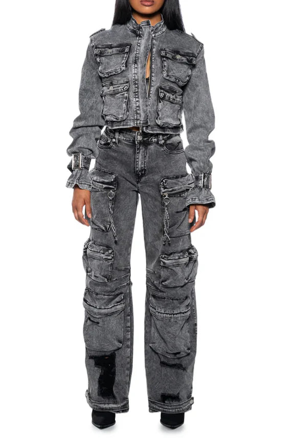Something Wild Denim Cargo Pants