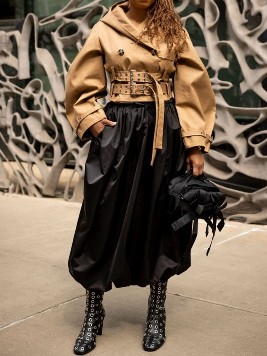 Chill Double Belted Hooded Jacket