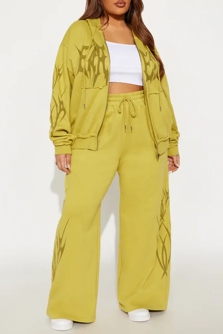 Fearless Heat Fleece Pant Set - Green