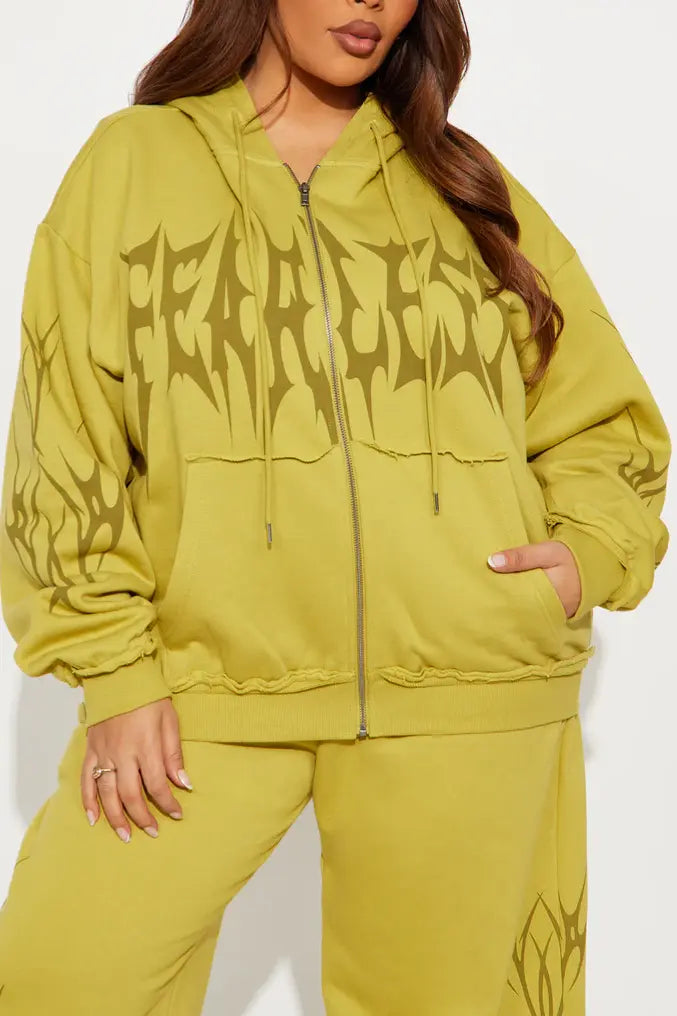 Fearless Heat Fleece Pant Set - Green