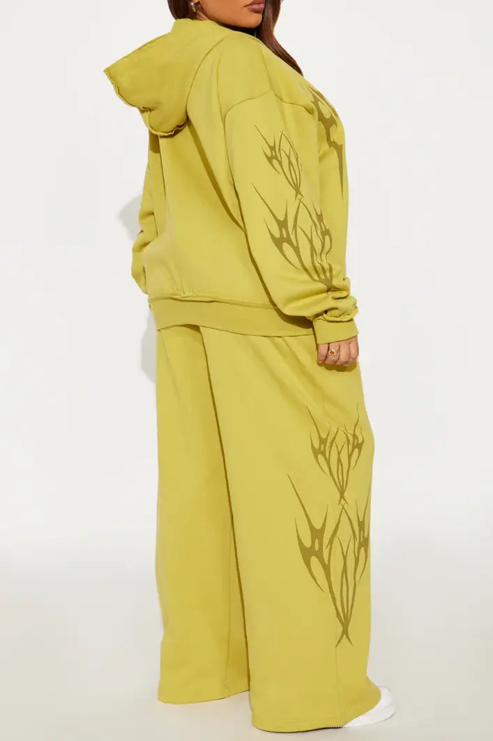 Fearless Heat Fleece Pant Set - Green