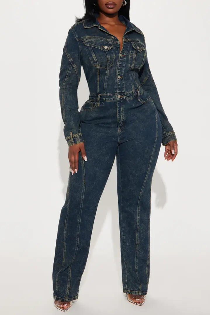 Downtown Vibe Denim Jumpsuit