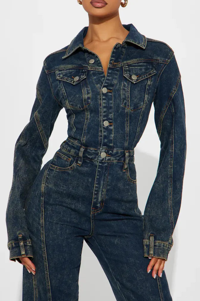 Downtown Vibe Denim Jumpsuit