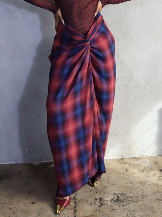 Plaid Kink Design Trousers