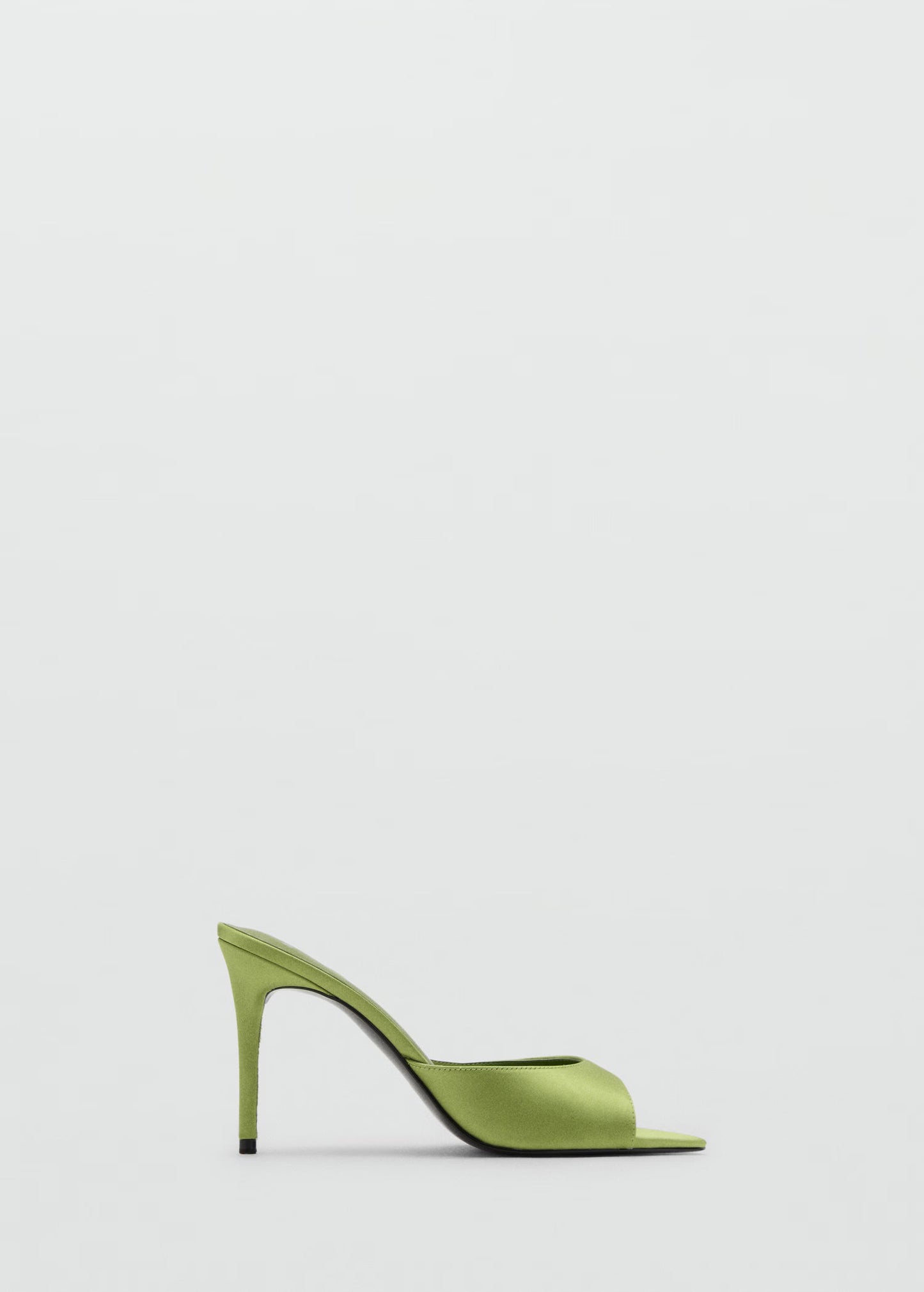 Satin-effect heeled sandals