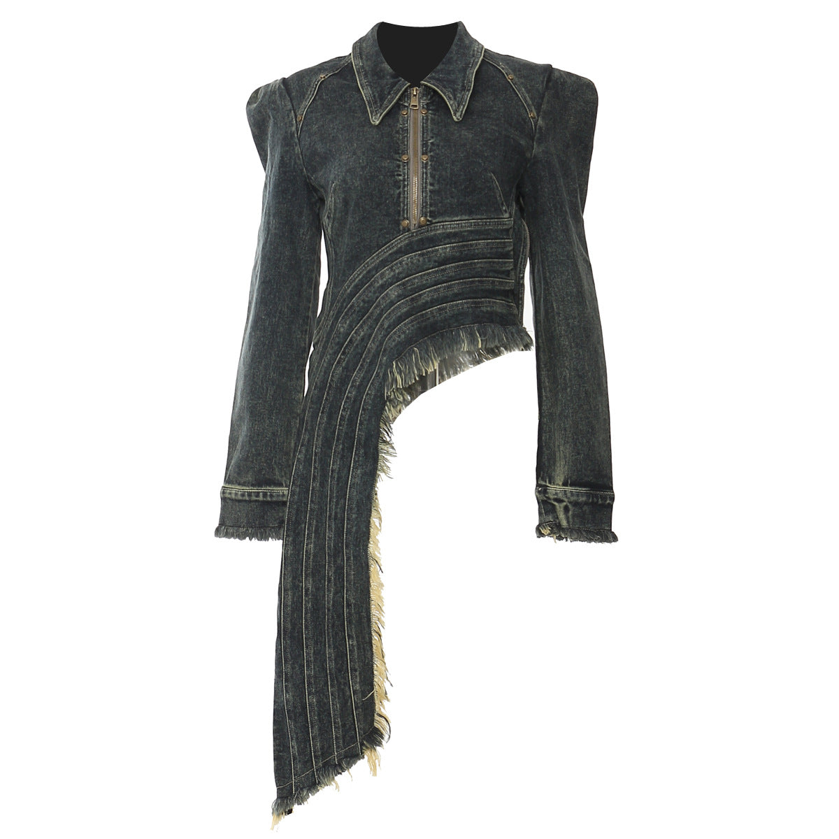 Irregular Design Denim Top