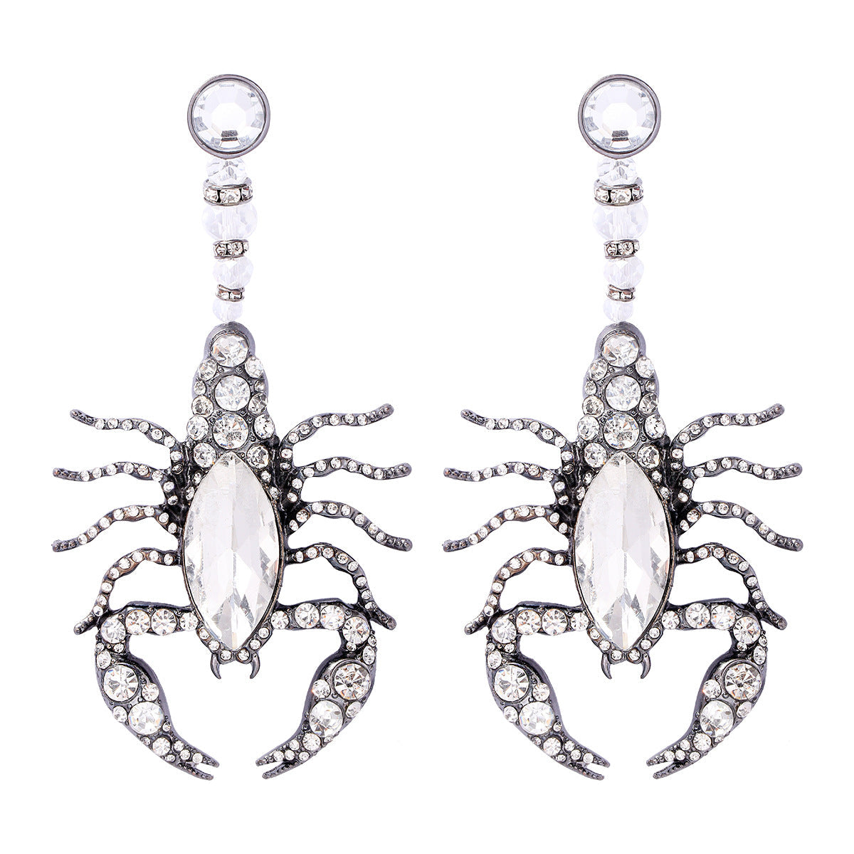 Diamond-encrusted Scorpion Earrings