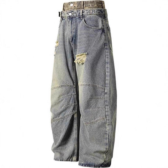 Double-wasit Stylish Casual Jeans