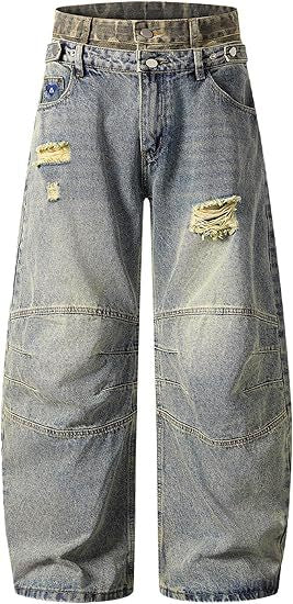 Double-wasit Stylish Casual Jeans