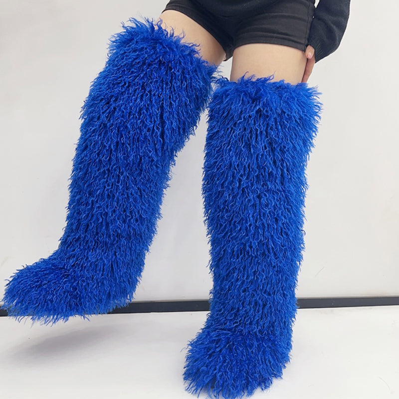 Imitation Sheep Plush Snow Boots Knee Boots